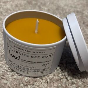 ORGANIC Beeswax Candle | Pure Essential oil | Reiki-Infused ~Allergies Bee Gone